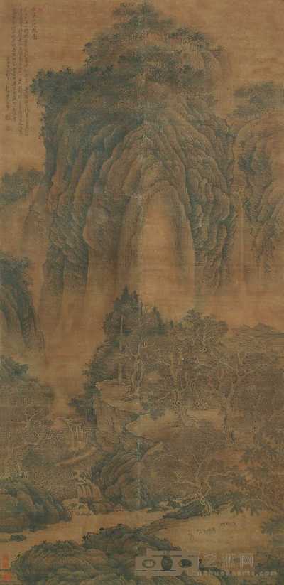 王翬 仿范宽奚谷山行旅图 中堂 198×97cm